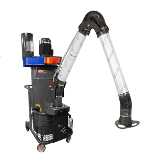 depolveratore industriale per polveri e trucioli- EV AP 560 con braccio
